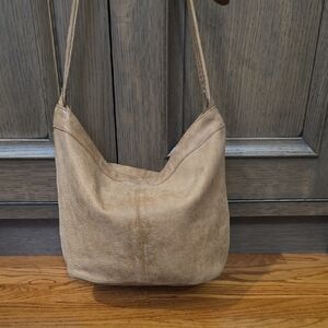 Slouchy Vintage Tan Leather Shoulder/Crossbody Bag